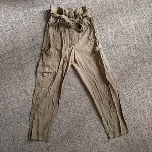 H&M Green tie up pants